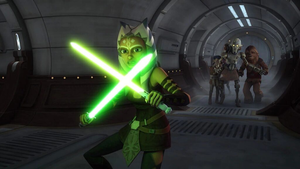 Ahsoka TCW green lightsabers