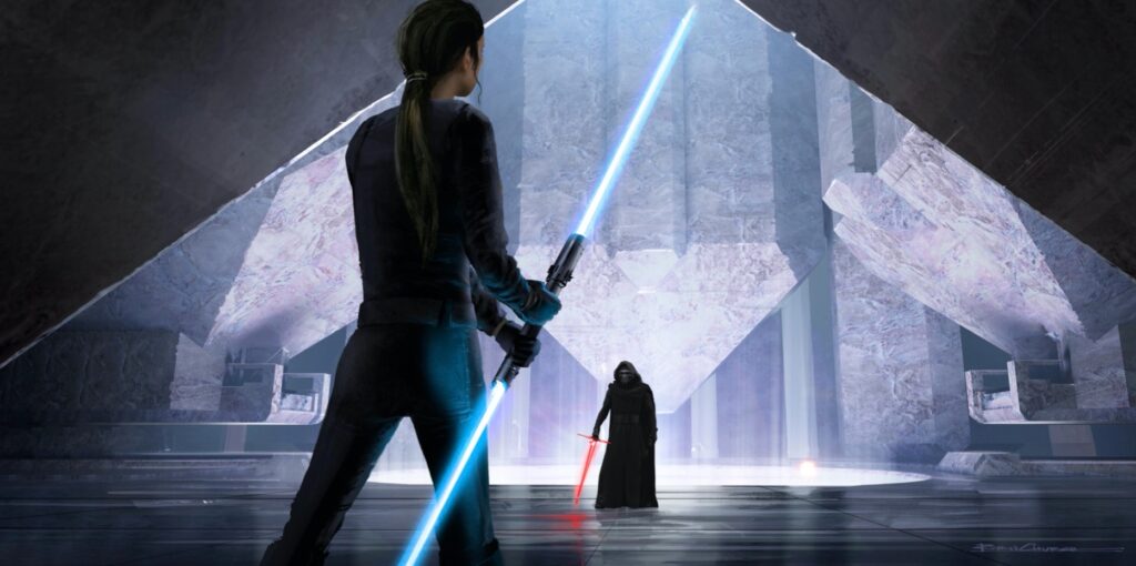 Rey Kylo Mortis Duel of the Fates