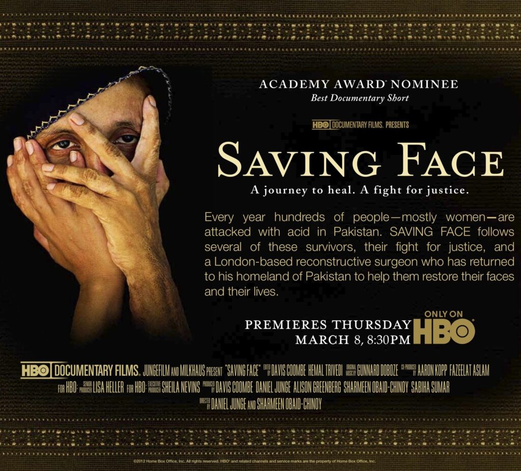 Obaid-Chinoy Saving Face című filmjének plakátja