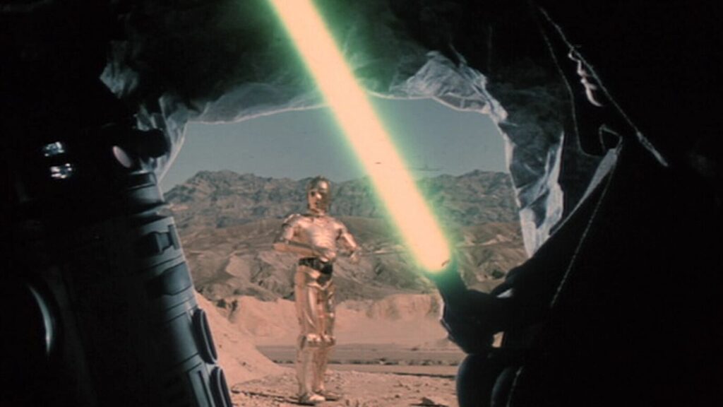 Luke Skywalker törölt jelenet fénykard