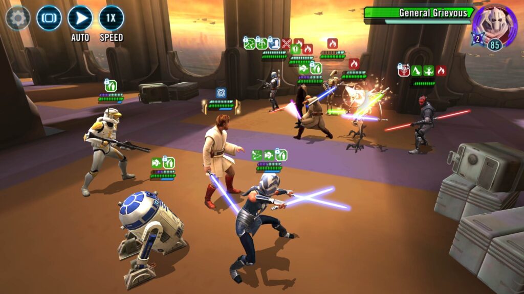 Star Wars Galaxy of Heroes combat