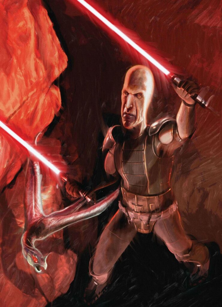 Darth Plagueis megöli mesterét, Darth Tenebroust a Bal'demnic kortózisbányájában